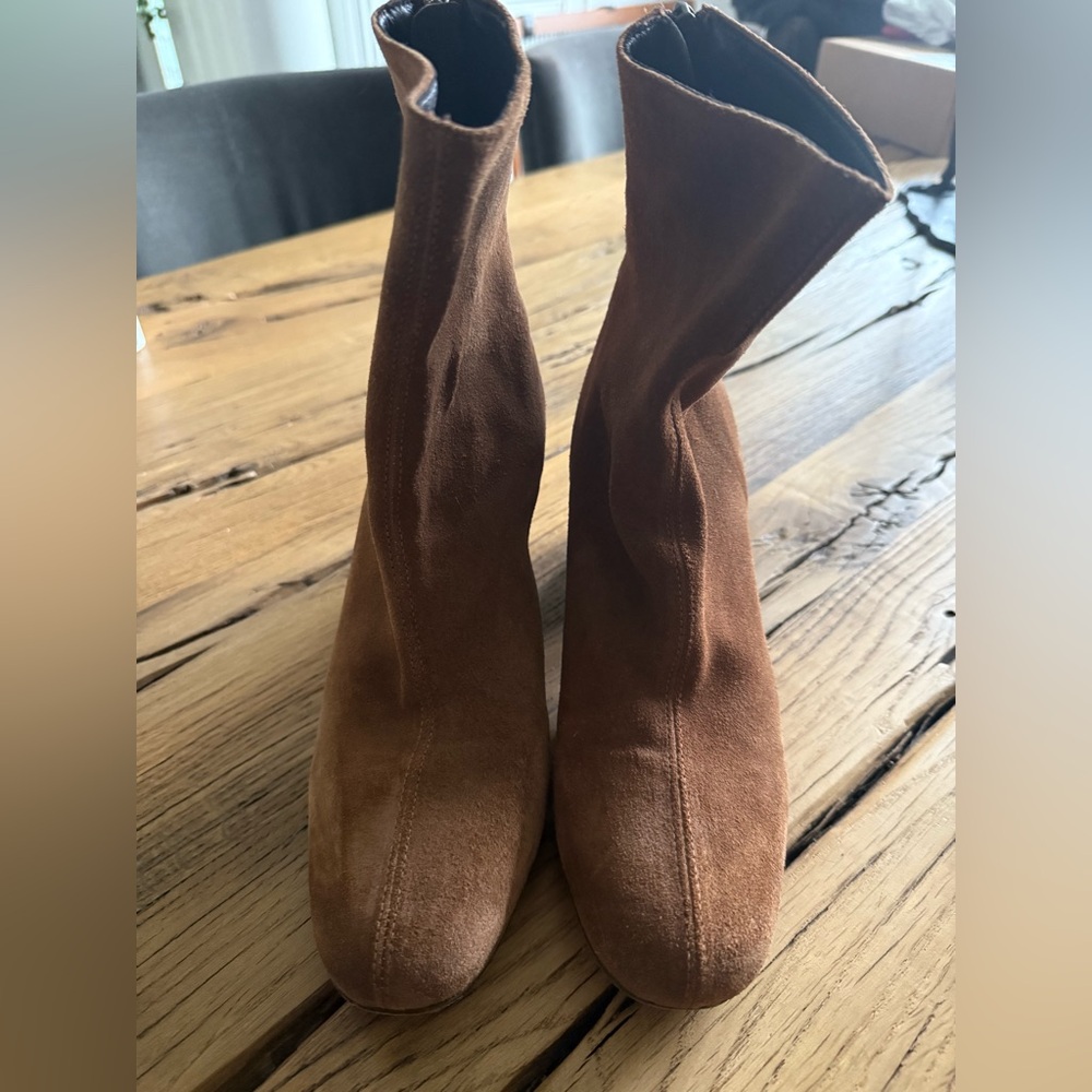 Free People Caramel Suede Boots 10
